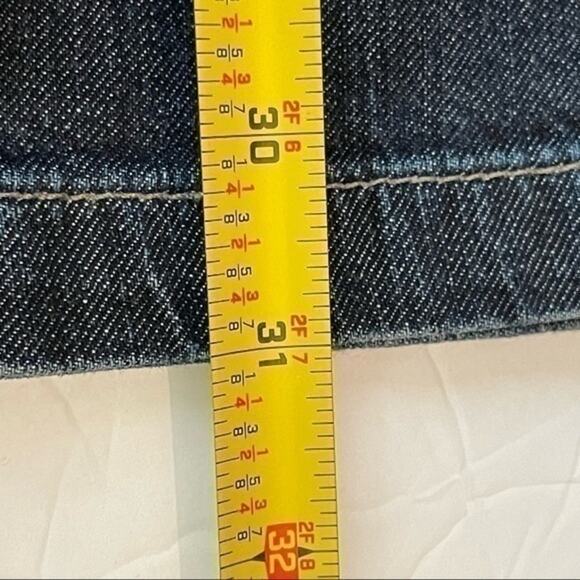 Banana Republic Skinny Leg Dark Wash Crop Boho Jeans Size 6 - Picture 12 of 12